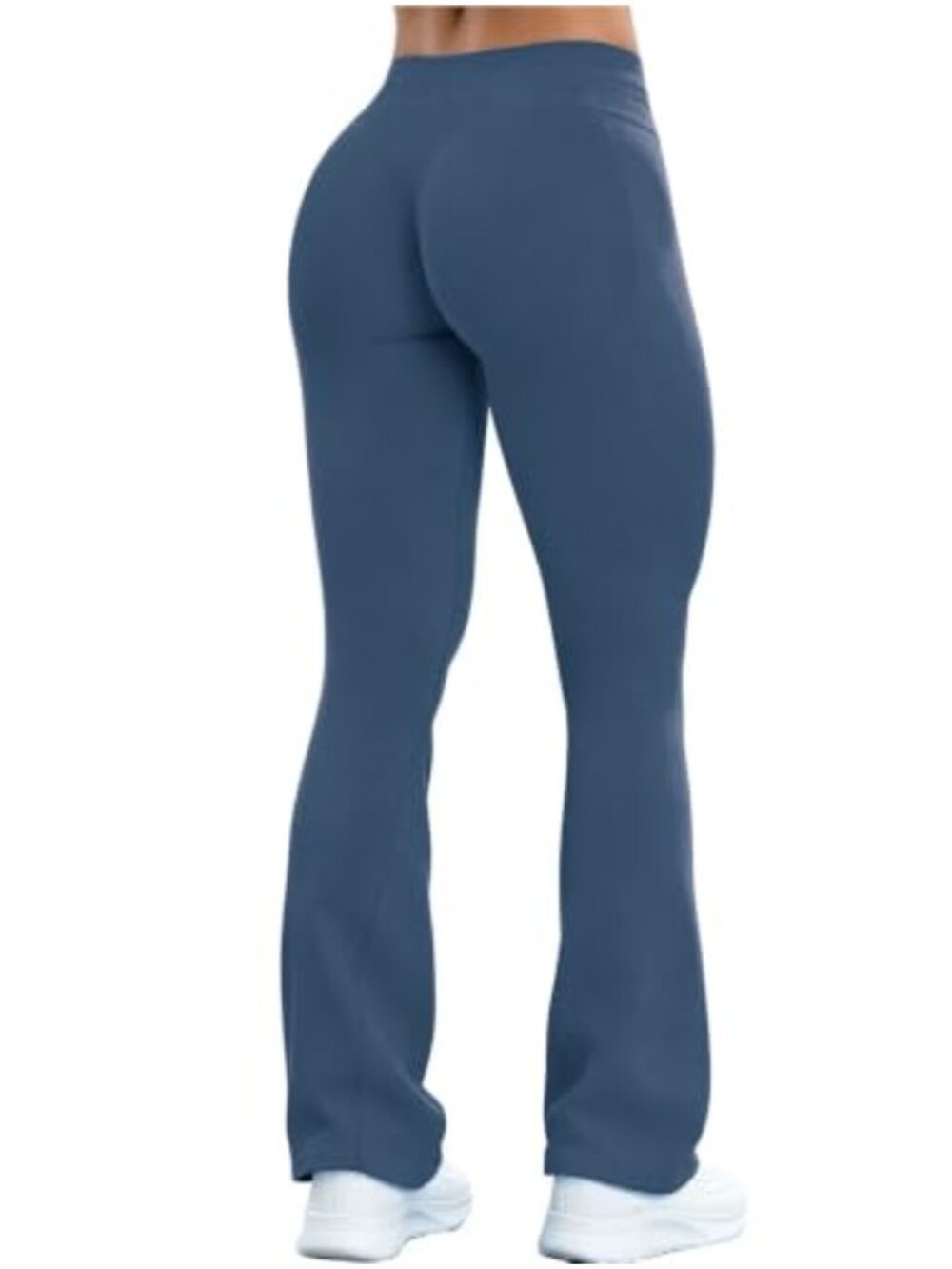 Seamless High Waist Flared Leggings Hidden Scrunch Butt Lift Yoga Pants Nylon